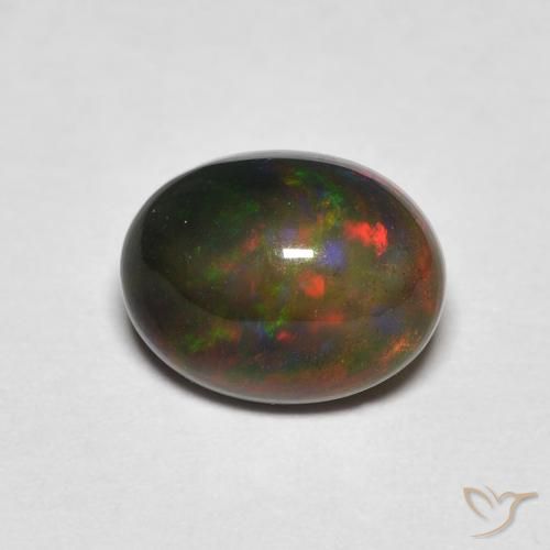 1.25ct Natural Multicolor Opal, Oval, Opaque, Photo A