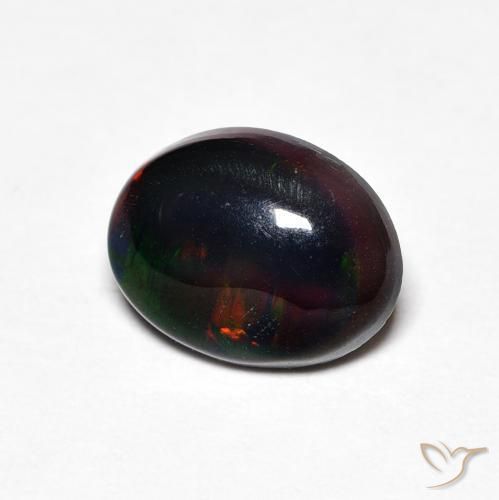 0.97 ct Multicolor Opal Stone, Natural Opal in Oval Cabochon Shape for Sale