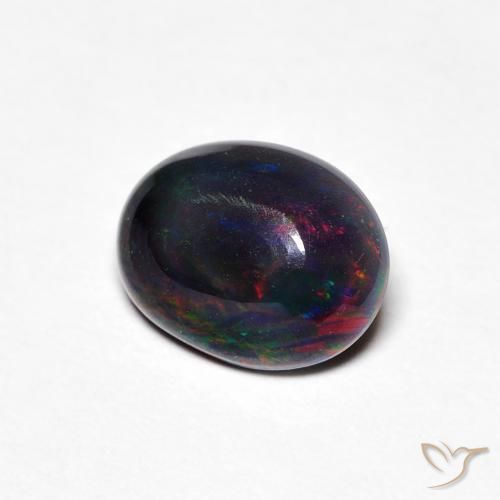0.61 ct Multicolor Opal Stone, Natural Opal in Oval Cabochon Shape for Sale
