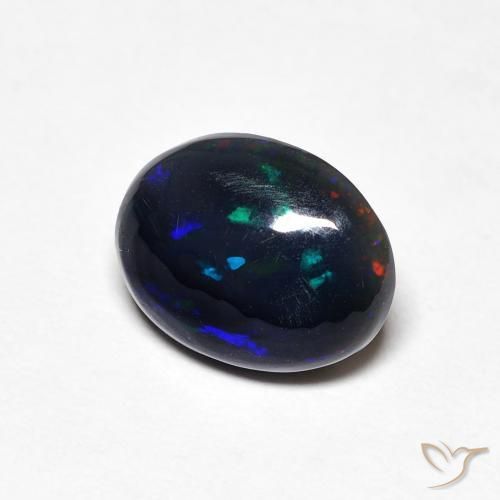 0.99 ct Multicolor Opal Stone, Natural Opal in Oval Cabochon Shape for Sale