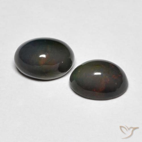 1.22 ctw Multicolor Opal Stones, Natural Opal in Oval Cabochon Shape for Sale