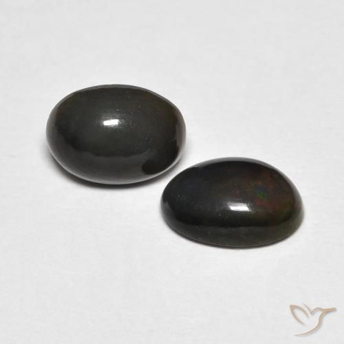 0.92 ctw Multicolor Opal Stones, Natural Opal in Oval Cabochon Shape for Sale