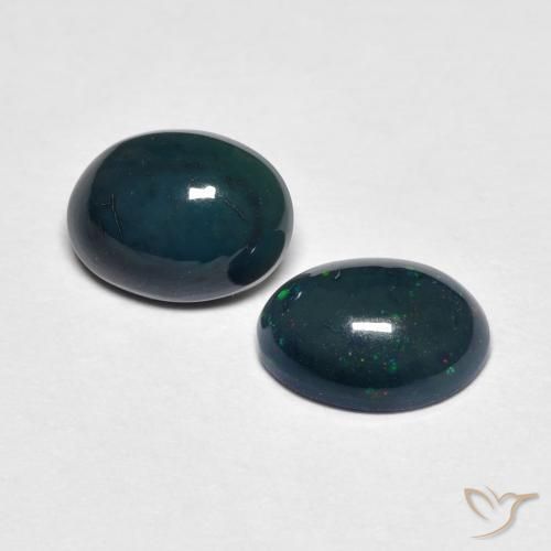 1.36 ctw Multicolor Opal Stones, Natural Opal in Oval Cabochon Shape for Sale
