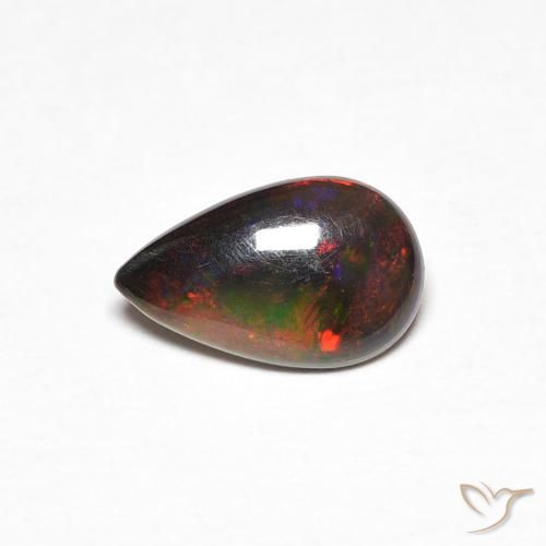 0.44 ct Multicolor Opal Stone, Natural Opal in Pear Cabochon Shape for Sale