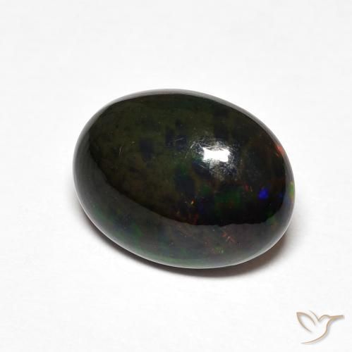 2.45 ct Multicolor Opal Stone, Natural Opal in Oval Cabochon Shape for Sale