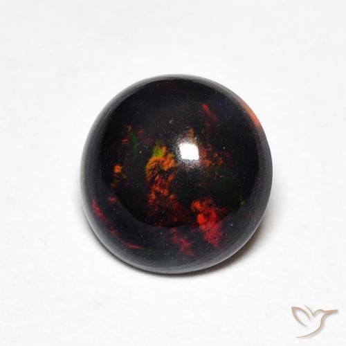 0.64 ct Multicolor Opal Stone, Natural Opal in Round Cabochon Shape for Sale