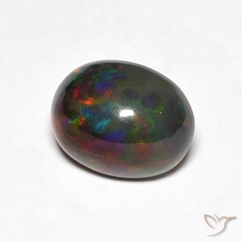1.40 ct Multicolor Opal Stone, Natural Opal in Oval Cabochon Shape for Sale