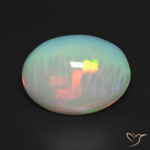 3.28ct Natural Multicolor Opal, Oval, Transparent