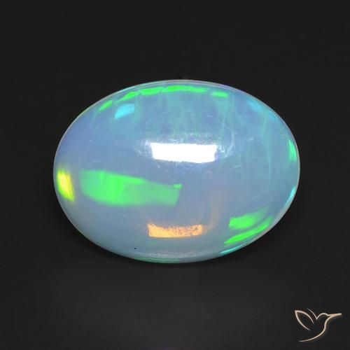 3.56ct Natural Multicolor Opal, Oval, Transparent, Photo A