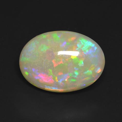 Opale Ovale cabochon da 2,91 ct dall'Australia, dimensione 14 x 10,1mm, purezza Transparent, pietra preziosa naturale non trattati, Opale 1pc in colore Multicolore, durezza Mohs di 5,5 - 6,5, Pietra zodiacale Bilancia, Photo A