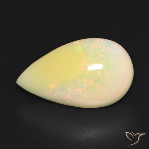 5.82 ct Multicolor Opal Stone, Natural Opal in Pear Cabochon Shape for Sale