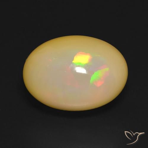 5.52 ct Multicolor Opal Stone, Natural Opal in Oval Cabochon Shape for Sale