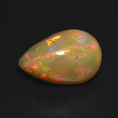 3,76ct Cabochon pera multicolore Opale dall'Australia, Dimension 14,7 x 9,7mm, Natural non trattati Gemstone, Translucent Clarity, 1 piece Opale in Multicolore Color, Mohs Hardness of 5,5 - 6,5, Simboleggia l'amore, la passione, il desiderio, Photo A