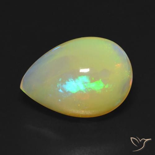 5.00 ct Multicolor Opal Stone, Natural Opal in Pear Cabochon Shape for Sale