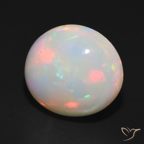 5.95 ct Multicolor Opal Stone, Natural Opal in Oval Cabochon Shape for Sale