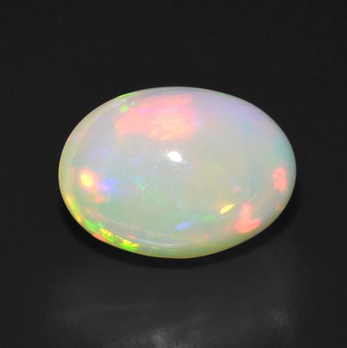 13 x 9,3mm Opale multicolore Ovale cabochon dall'Australia, peso di 3,92 ct, pietra preziosa naturale non trattati in purezza Transparent, Opale 1pz - il colore è Multicolore, durezza Mohs di 5,5 - 6,5, Pietra di Cupido, Photo A