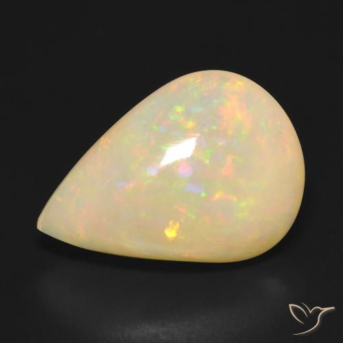 7.07ct Natural Multicolor Opal, Pear Shape, Translucent