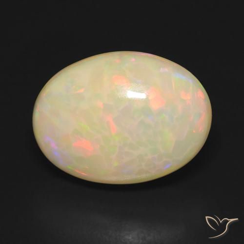 4.38ct Natural Multicolor Opal, Oval, Translucent