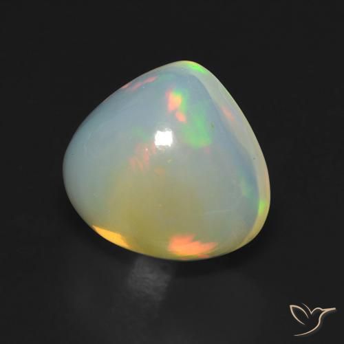 5.38ct Natural Multicolor Opal, Pear Shape, Transparent, Photo A