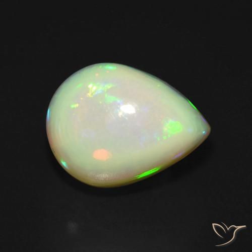4.81ct Natural Multicolor Opal, Pear Shape, Translucent