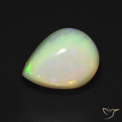 4.81 ct Multicolor Opal Stone, Natural Opal in Pear Cabochon Shape for Sale