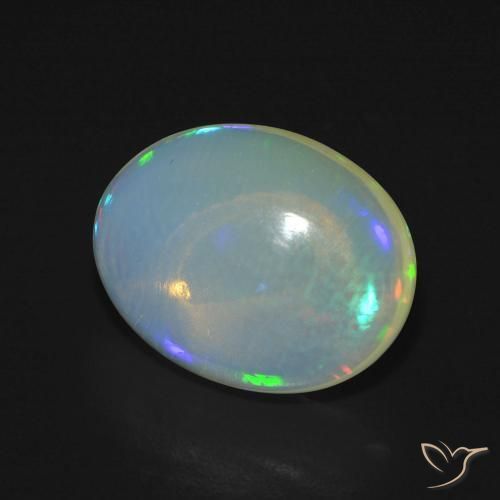 4.24 ct Multicolor Opal Stone, Natural Opal in Oval Cabochon Shape for Sale