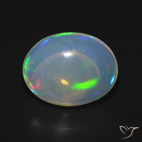 4.45ct Natural Multicolor Opal, Oval, Transparent