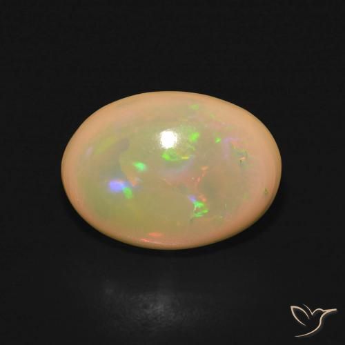 2.58ct Natural Multicolor Opal, Oval, Translucent