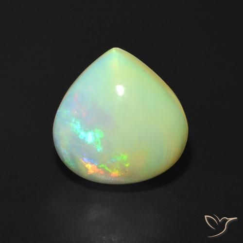 3.69ct Natural Multicolor Opal, Pear Shape, Translucent