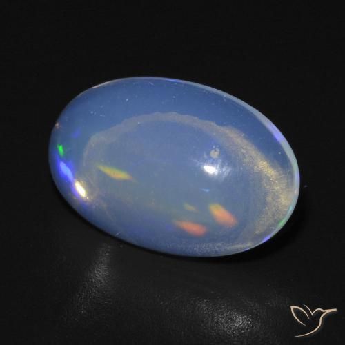 2.54 ct Multicolor Opal Stone, Natural Opal in Oval Cabochon Shape for Sale
