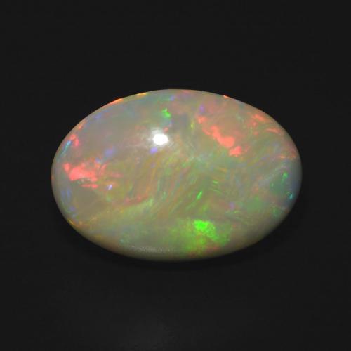 マリ産4,75カラットオーバルマルチカラーオパール、寸法16 x 11,3 mm、天然未処理宝石、半透明クラリティ、1個オーバルオパール、モース硬度5,5 - 6,5, 10月の誕生石, Photo A