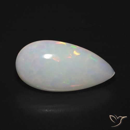 5.68 ct Multicolor Opal Stone, Natural Opal in Pear Cabochon Shape for Sale