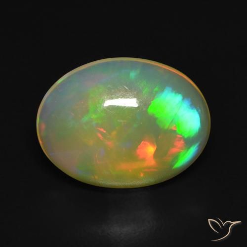 3.07ct Natural Multicolor Opal, Oval, Transparent