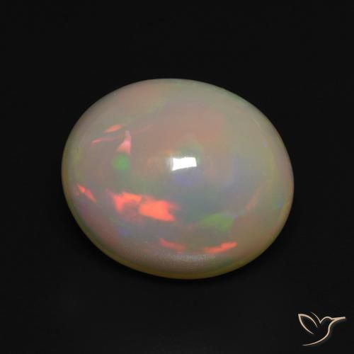 4.97 ct Multicolor Opal Stone, Natural Opal in Oval Cabochon Shape for Sale