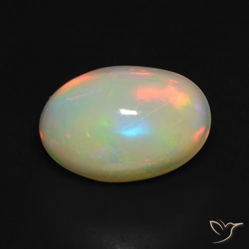 3.67ct Natural Multicolor Opal, Oval, Transparent
