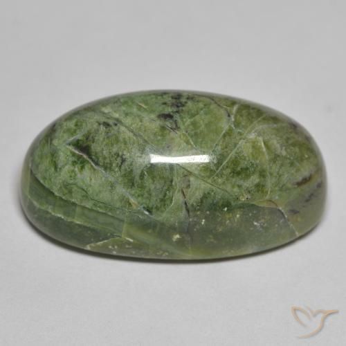 Opal Gemstone in 24.8 x 13.7 mm Size for Sale, Opal Stone in Earthy Green Color