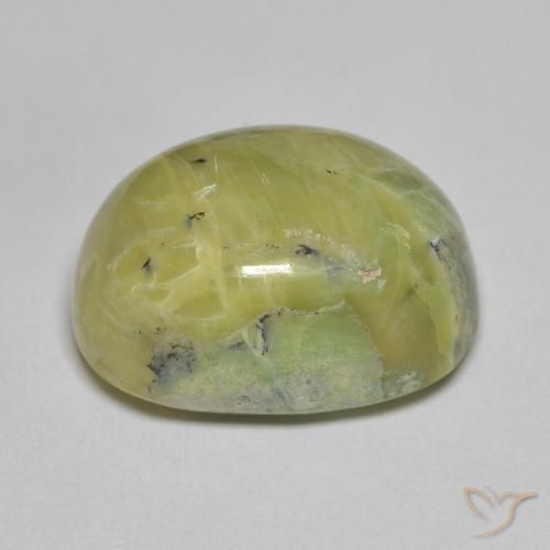 Opal Gemstone in 18 x 13 mm (calibrated) Size for Sale, Opal Stone in Yellowish Green Color