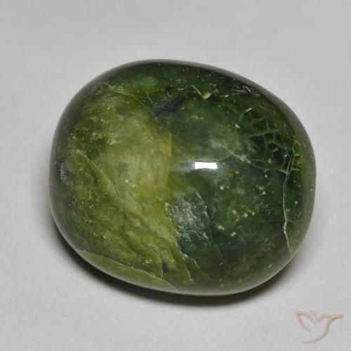 14.20 ct Green Opal Stone, Natural Opal in Oval Cabochon Shape for Sale