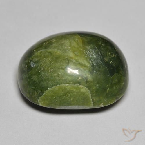 Opal Gemstone in 17.3 x 14.5 mm Size for Sale, Opal Stone in Earthy Green Color