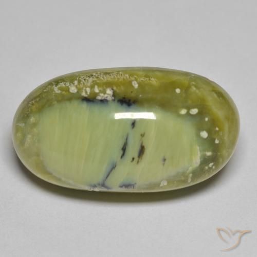 18.73ct Natural Yellowish Green Opal, Oval, Opaque