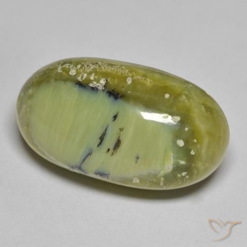 18.73 ct Green Opal Stone, Natural Opal in Oval Cabochon Shape for Sale