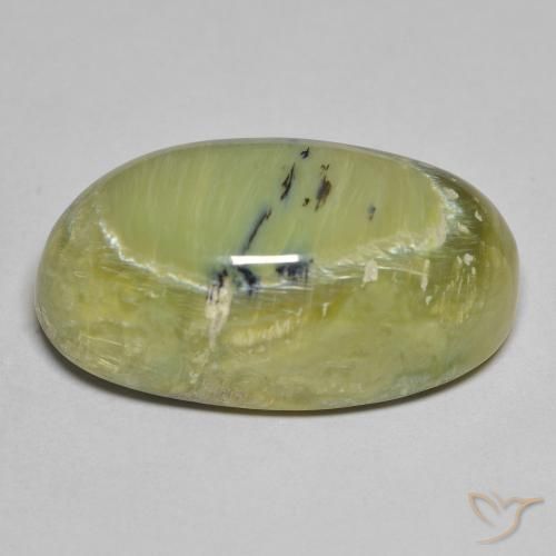 Opal Gemstone in 23.3 x 12.9 mm Size for Sale, Opal Stone in Yellowish Green Color