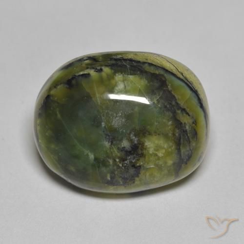 12.72 ct Green Opal, 17.9 x 14.4 mm Oval Cut From Brazil, Photo A