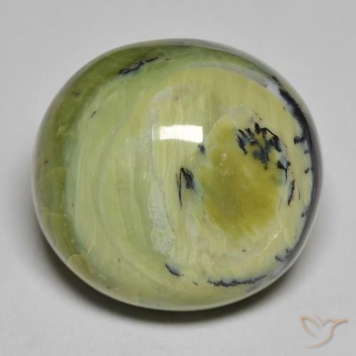 24.39 ct Green Opal, 19.2 x 17.8 mm Oval Cut From Brazil, Photo A