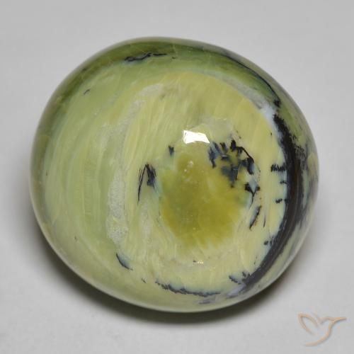 24.39 ct Green Opal Stone, Natural Opal in Oval Cabochon Shape for Sale