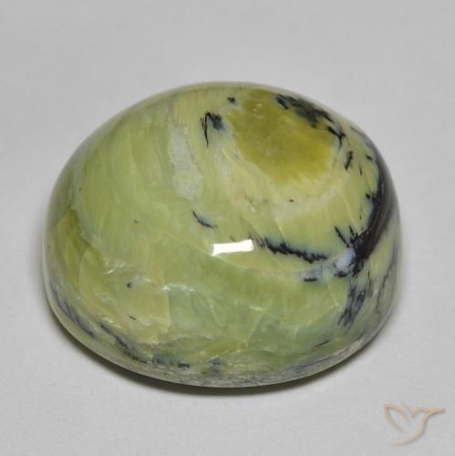 Opal Gemstone in 19.2 x 17.8 mm Size for Sale, Opal Stone in Medium Green Color