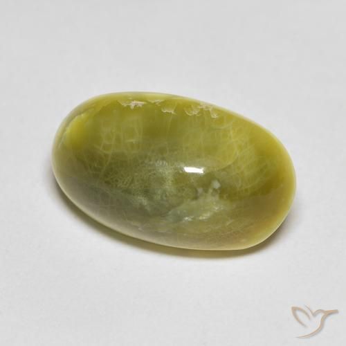 5.28 ct Green Opal Stone, Natural Opal in Oval Cabochon Shape for Sale