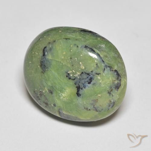 10.16 ct Green Opal Stone, Natural Opal in Oval Cabochon Shape for Sale