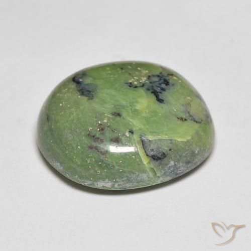 Opal Gemstone in 16.7 x 14.4 mm Size for Sale, Opal Stone in Warm Green Color