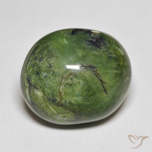 12.59 ct Green Opal, 16.9 x 14.8 mm Oval Cut From Brazil, Photo A